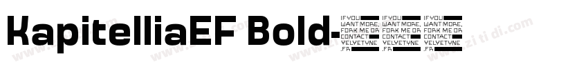 KapitelliaEF Bold字体转换